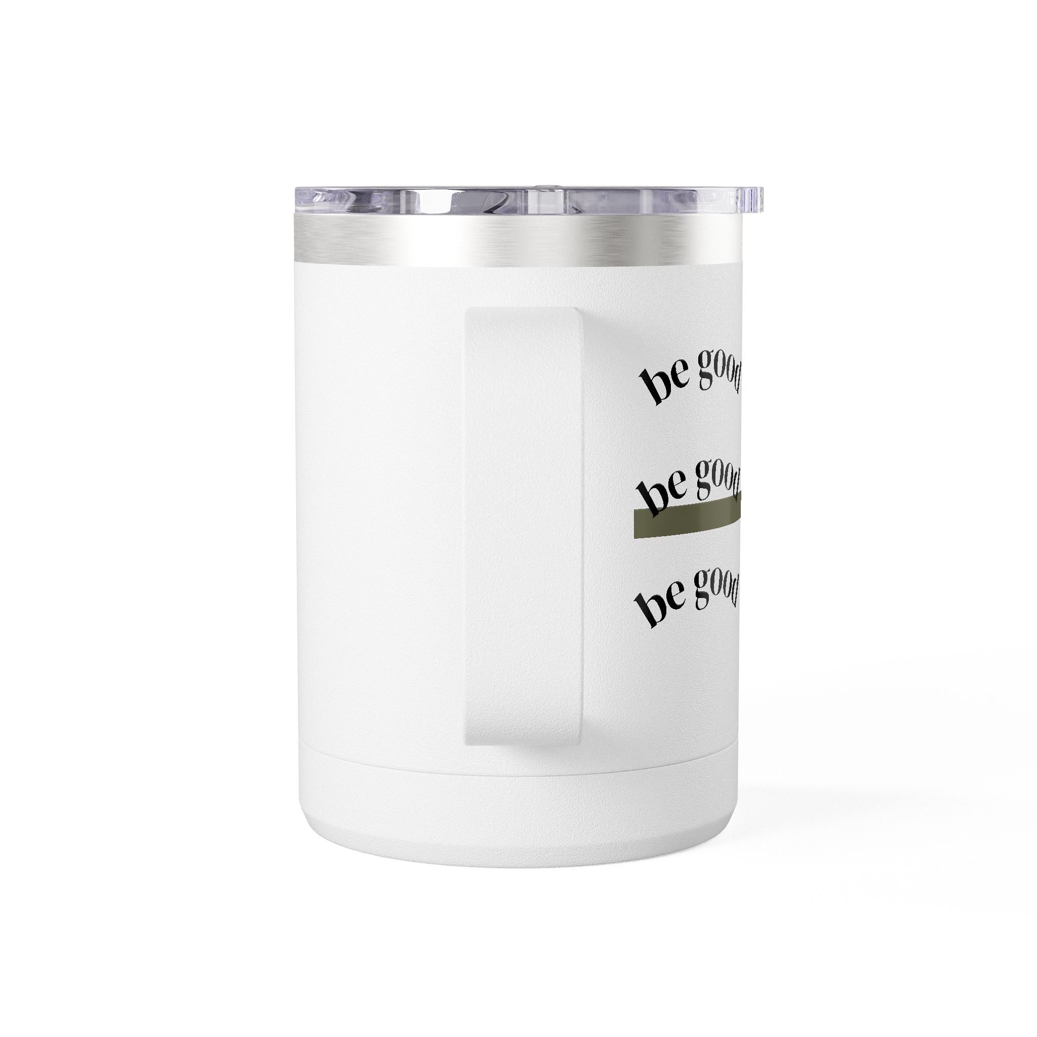 15oz Travel Coffee Tumbler Mug — Minimal White Insulated Cup